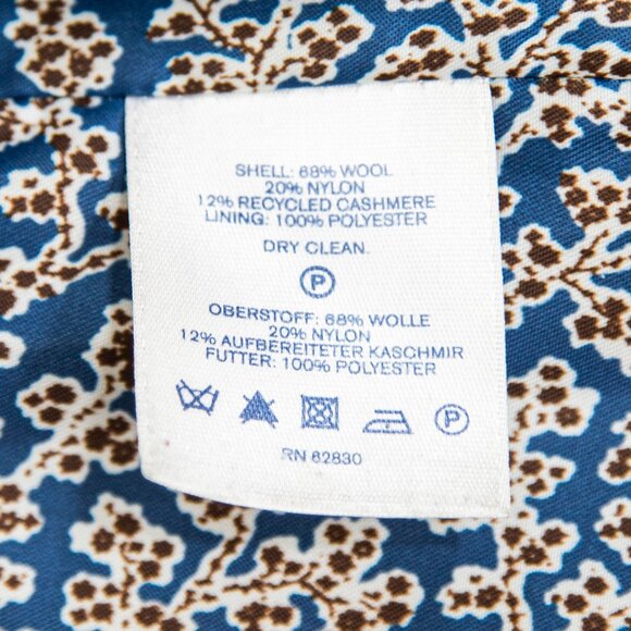 Land's End Camel Collarless Double-breasted Wool Blend Coat, Size 10P - Picture 8 of 8